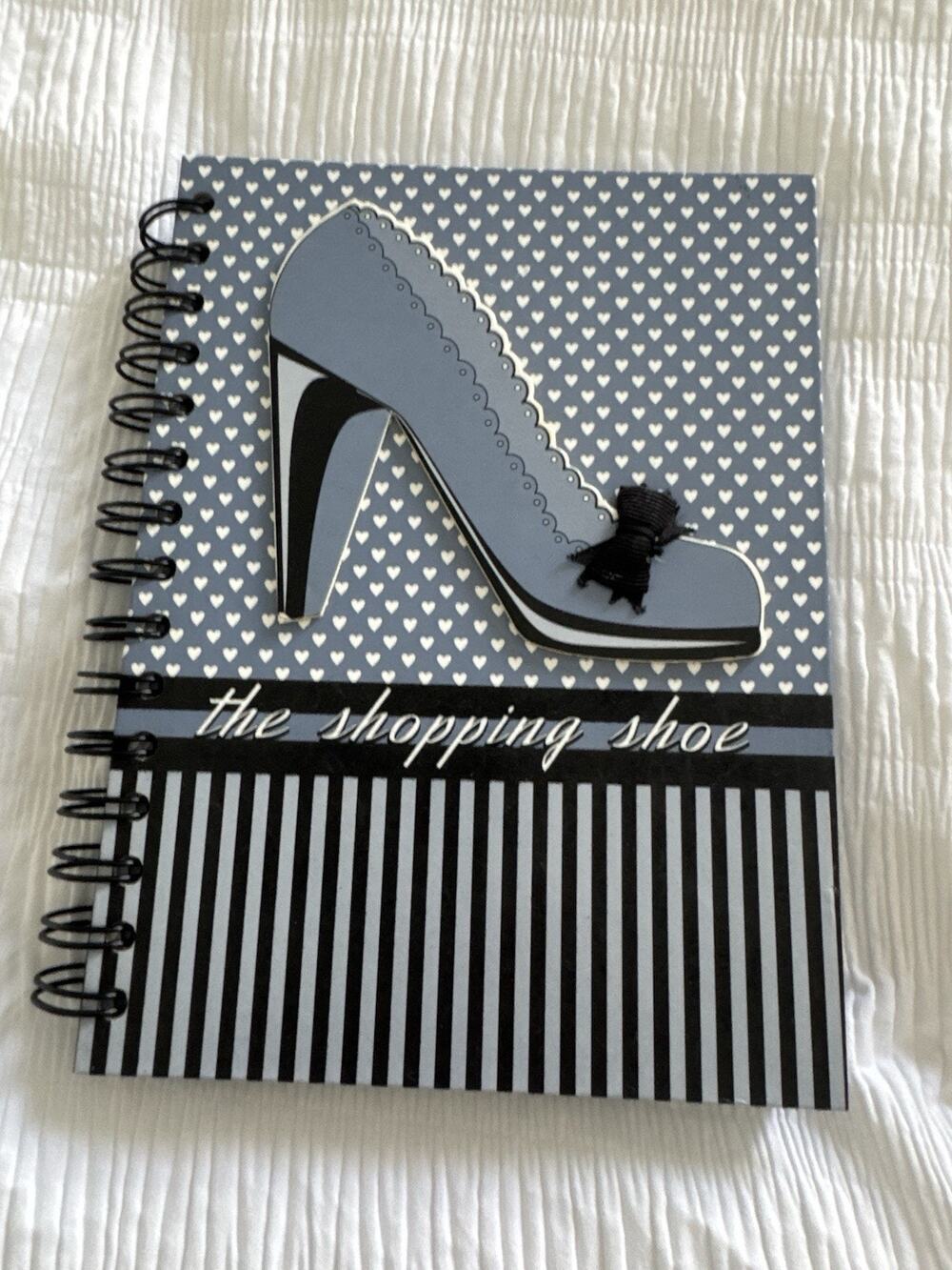 The Icing by Clarie's Blue Shoe Shopping Notebook Lined Journal Fashion Girly